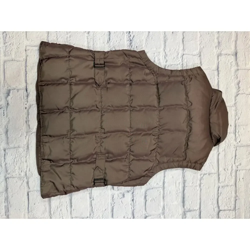 Eddie Bauer Down Vest with faux Fur Collar Eggplant Aubergine Purple size Large - Picture 7 of 16